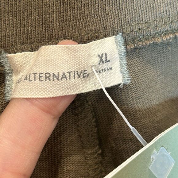 Alternative Men's XL Cotton Drawstring Lounge Casual Relax Shorts Olive - Picture 7 of 14